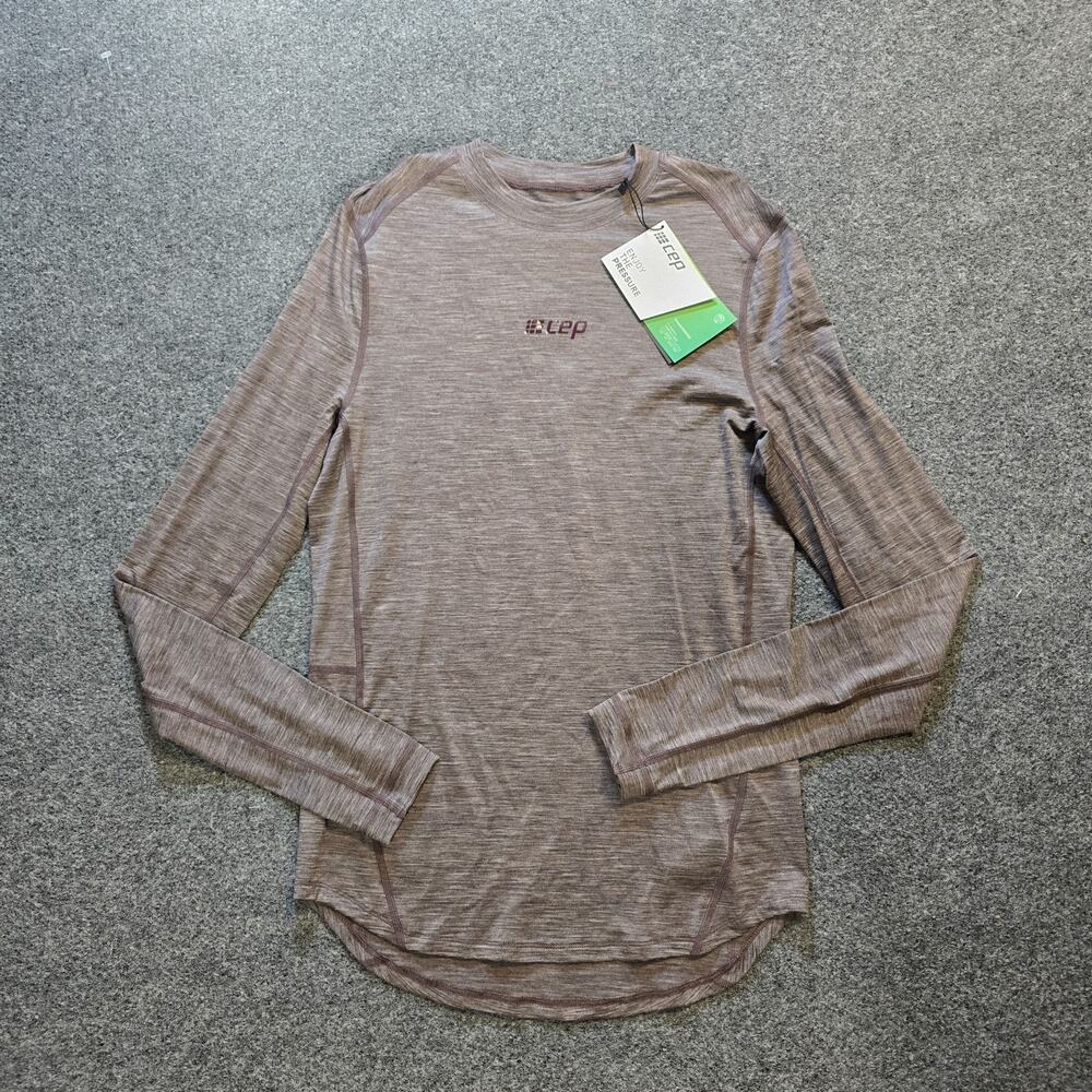 CEP Shirt Mens Size Medium Gray Cold Weather Merino Wool Running Base Layer Knit